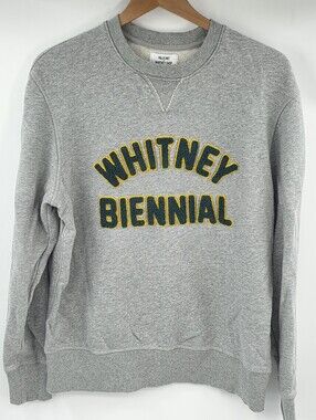 Hillflint X Whitney Shop Whitney Biennial Sweatshirt Mens Medium M Gray Graphic